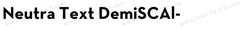 Neutra Text DemiSCAl字体转换